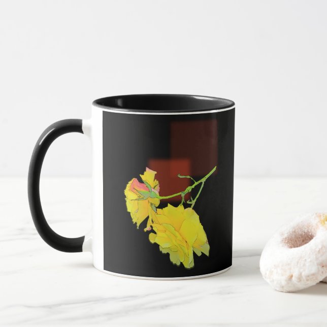 Mug Rose cubiste (Avec donut)