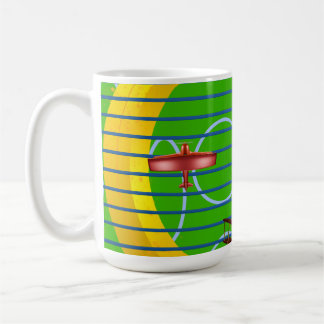 Mug Rose d'avion sur Gold Green