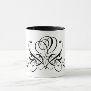 Mug Rose de défilement noir