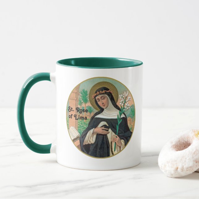 Mug Rose de Lima (Détail; K 48) (Avec donut)