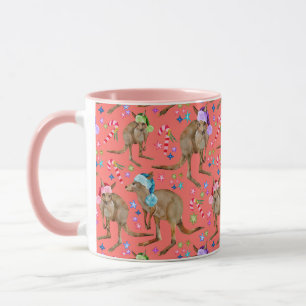 Mug Rose de Noël australien Kangaroo