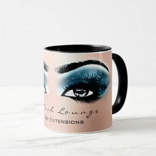 Mug Rose de noir bleu de studio de maquillage d'oeil