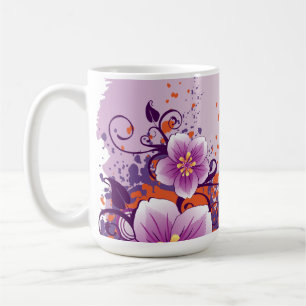 Mug Rose de prairie à fleurs violettes