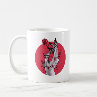 Mug Rose déplaisant Mains Thorns Macabre Rouge