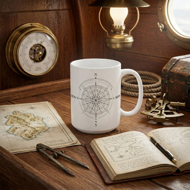 Mug Rose des vents de découverte de direction  (Créateur téléchargé)