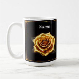 Mug Rose d'or aux bordures brillantes