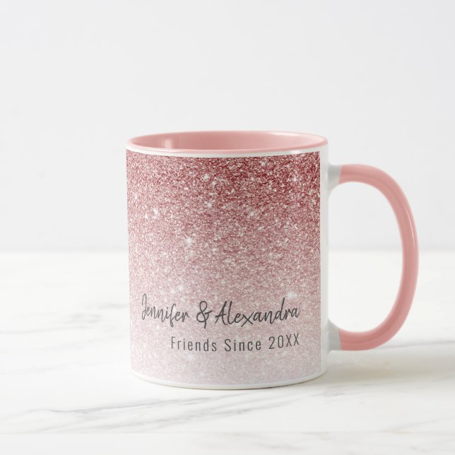 Mug Rose d'or de la Parties scintillant moderne BFF Me (Droite)
