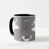 Rose et gris, ballerines de couture, filles, chic