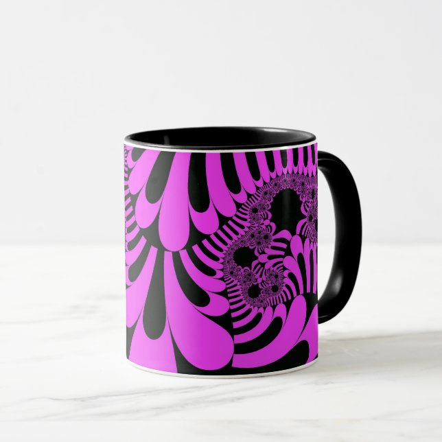 Mug Rose et noir (Devant droit)