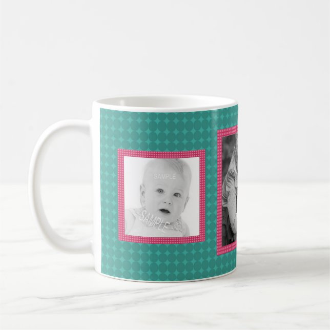 Mug Rose et Teal 3 photos faites sur commande d'IG (Gauche)