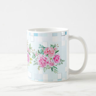 Mug rose Fleur-11 oz-Durable en céramique café Mug