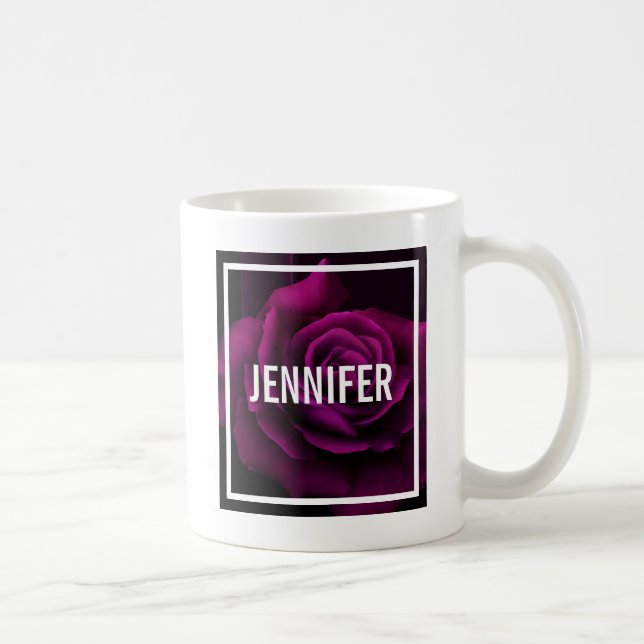 Mug Rose Fleur Pourpre-Rouge Gothique (Droite)