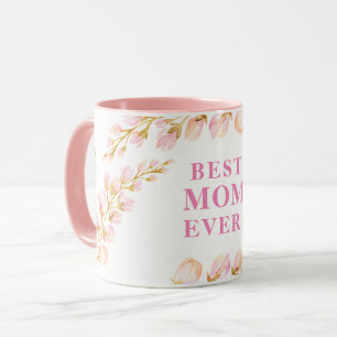 Mug Rose floral de la MEILLEURE aquarelle TOUJOURS