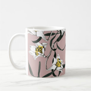Mug Rose floral : Motif à main aquarelle