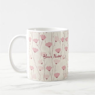 Mug Rose Florale Douce Bohème Personnalisée