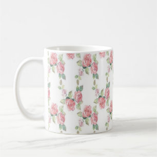 Mug Rose Florale Rose Chic Usé