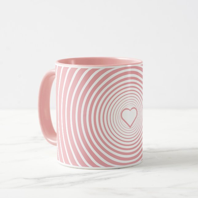 Mug rose Gold Café avec coeur (Devant gauche)