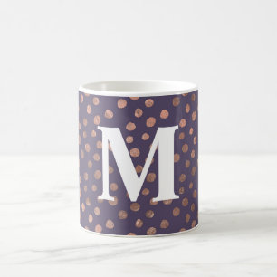 Mug Rose Gold Glamouruseux et points d'art en lavande