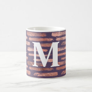 Mug Rose Gold Glamourux et coups de pinceau lavande