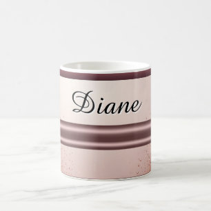 Mug Rose Gold Glitter Dégoulinant Nom personnalisé