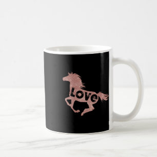 Mug Rose Gold Horse Lover Cadeau Horseback équitation