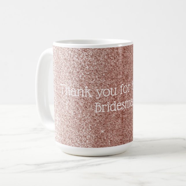 Mug Rose Gold Merci Demoiselle d'Honneur (Devant gauche)