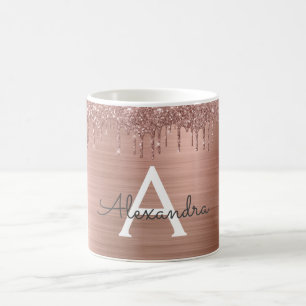 Mug Rose Gold - Parties scintillant rose pâle Nom du m