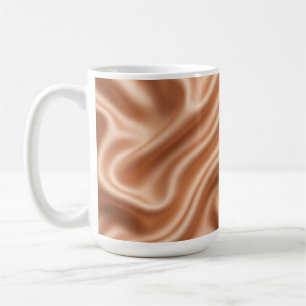 Mug Rose Gold Satin Soie Motif Abstrait Luxe