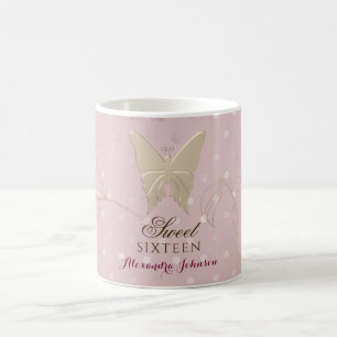 Mug Rose Gold Sweet 16 Anniversaire