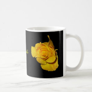 Mug Rose jaune avec gouttes de ragoût