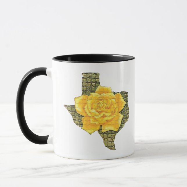 Mug Rose Jaune Du Texas Motif Flower (Gauche)