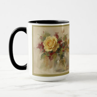 Mug "Rose jaune unique dans un vase en verre"