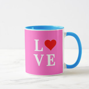Mug Rose LOVE Élégant élégant