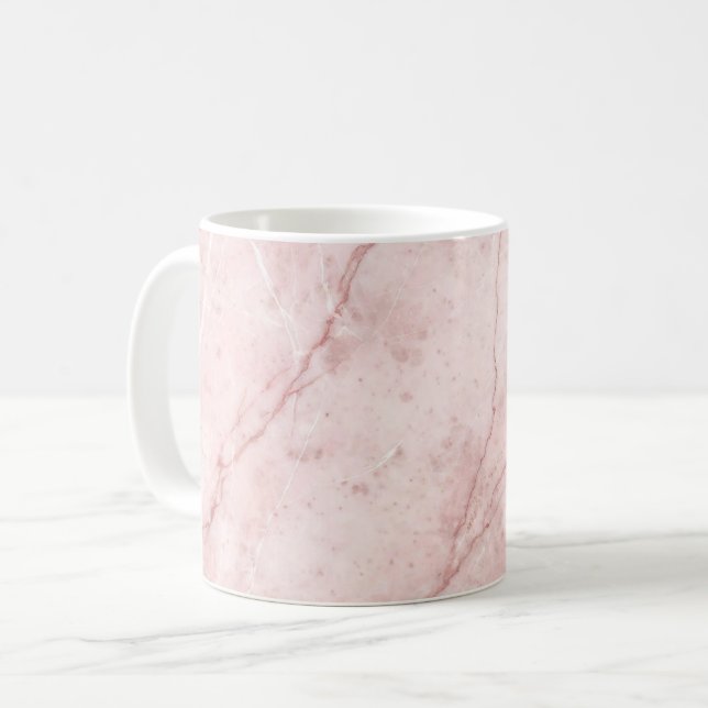 Mug Rosé Marbre Bio Blush Rose Poudré  (Devant gauche)