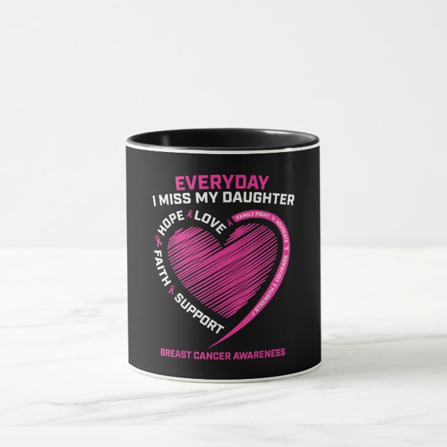 Mug Rose mignon Mémoire Amour Fille Cancer du sein Awa (Centre)