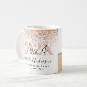 Mug Rose or multi photo graduation parties scintillant