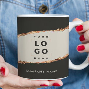 Mug Rose or noir élégant moderne prix girly