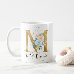 Mug Rose or Pastel Floral Aquarelle M