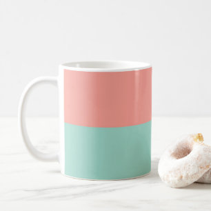 Mug Rose Pâle Abricot Ambre Yucca et Arbor Vert Horiz