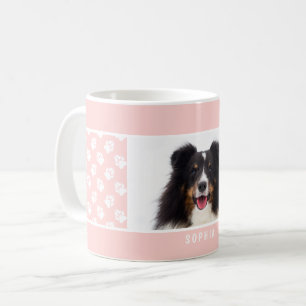 Mug Rose Pâle Photo Personnalisée d'Animal de Compagni