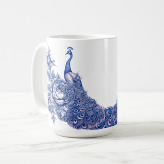 Mug Rose Paon Bleu Blanc