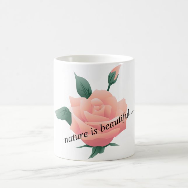 Mug Rose (Pêche) - Belle nature (Centre)