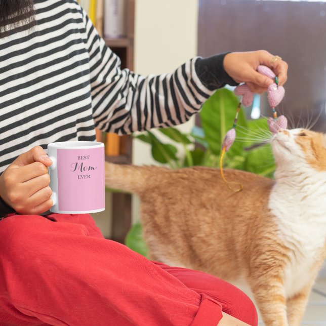 Mug rose personnalisé - Nom ou texte personnalisé (Créateur téléchargé)
