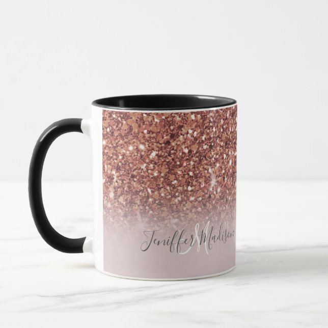 Mug Rose personnalisé Parties scintillant Gold Drivers (Gauche)