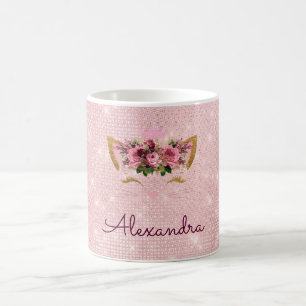 Mug Rose Princess Kitten Rose Gold Blush Pink Parties