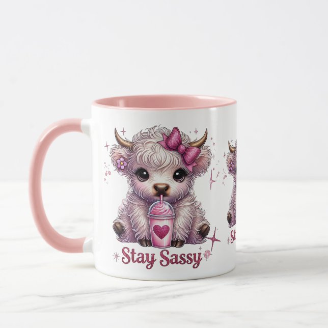 Mug Rose, Restez Impertinents, Vaches des Highlands (Gauche)