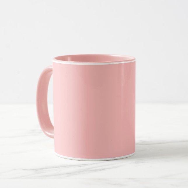 Mug Rose Rétro Sur Rose (Devant gauche)