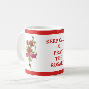 MUG ROSE ROSARY GARDE CALME CRUCIFIX