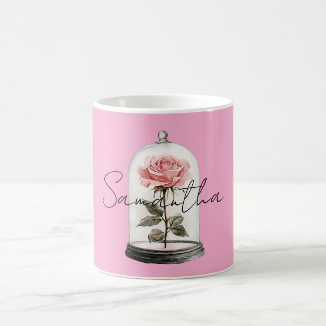 Mug Rose rose dans le verre (Centre)