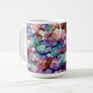 Mug Rose Rose Or Turquoise Mosaïque Millefiori Fleurs